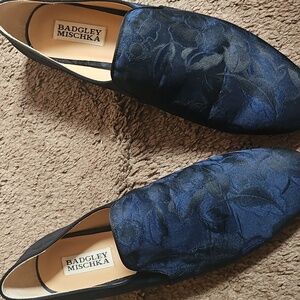 BAGDLEY MISCHKA Blue Paisley Flats . Size 7..... Gorgeous!! Free Ship